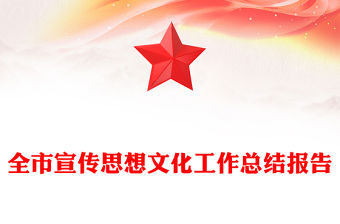 全市宣傳思想文化工作總結報告