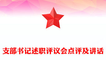 支部書記述職評議會(huì)點(diǎn)評及講話