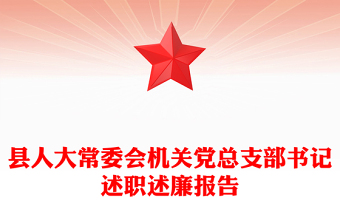縣人大常委會(huì)機(jī)關(guān)黨總支部書記述職述廉報(bào)告