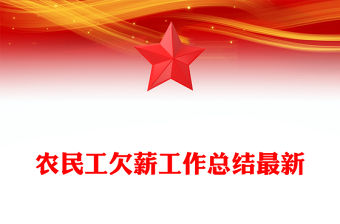 農民工欠薪工作總結最新