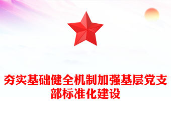 夯實基礎健全機制加強基層黨支部標準化建設