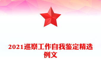 2021巡察工作自我鑒定精選例文