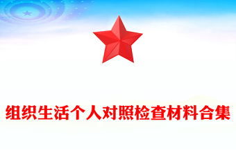 組織生活個(gè)人對(duì)照檢查材料合集