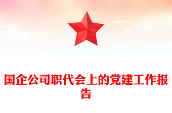 國企公司職代會上的黨建工作報告