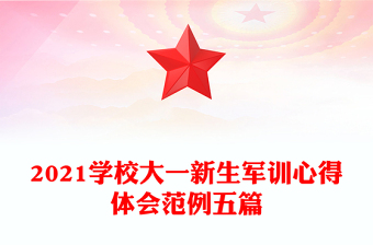 2021學(xué)校大一新生軍訓(xùn)心得體會范例五篇