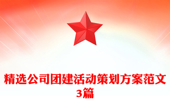 精選公司團建活動策劃方案范文3篇