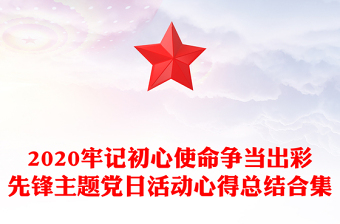 2020牢記初心使命爭當(dāng)出彩先鋒主題黨日活動心得總結(jié)合集