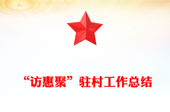 “訪惠聚”駐村工作總結(jié)