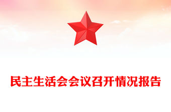 民主生活會會議召開情況報告