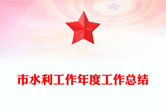 市水利工作年度工作總結(jié)