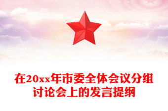 在20xx年市委全體會(huì)議分組討論會(huì)上的發(fā)言提綱