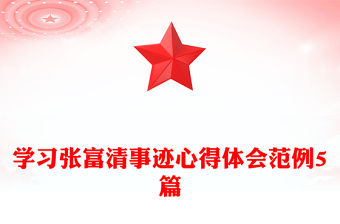 學習張富清事跡心得體會范例5篇