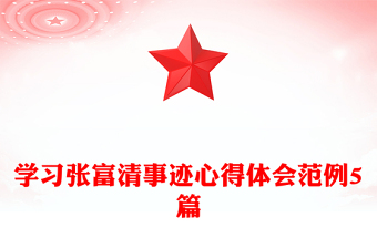 學習張富清事跡心得體會范例5篇