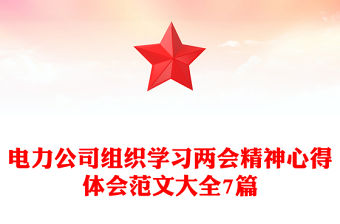電力公司組織學習兩會精神心得體會范文大全7篇
