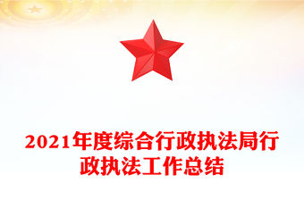 2021年度綜合行政執法局行政執法工作總結