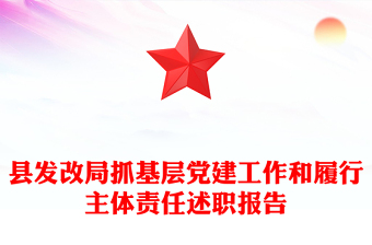 縣發(fā)改局抓基層黨建工作和履行主體責(zé)任述職報(bào)告