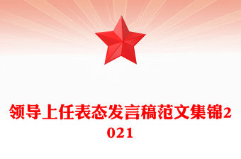 領(lǐng)導(dǎo)上任表態(tài)發(fā)言稿范文集錦2021
