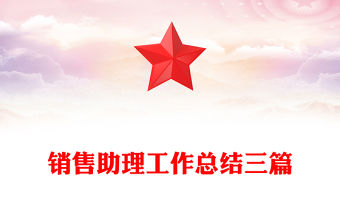 銷售助理工作總結(jié)三篇