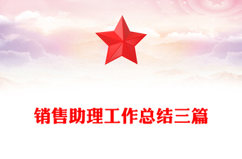 銷售助理工作總結(jié)三篇