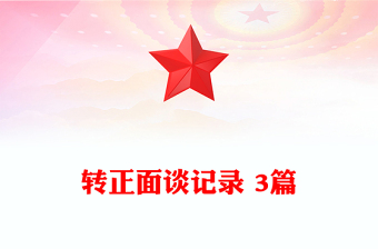轉(zhuǎn)正面談?dòng)涗?3篇