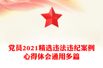 黨員2021精選違法違紀案例心得體會通用多篇
