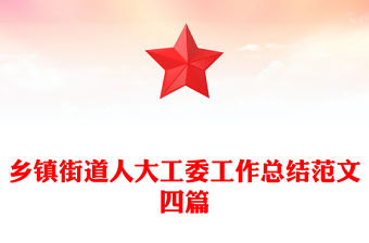 鄉(xiāng)鎮(zhèn)街道人大工委工作總結(jié)范文四篇