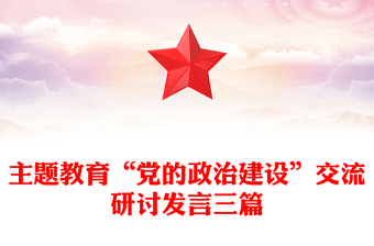 主題教育“黨的政治建設(shè)”交流研討發(fā)言三篇