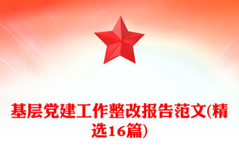 基層黨建工作整改報告范文(精選16篇)