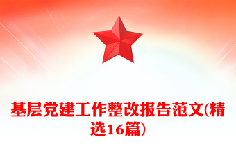 基層黨建工作整改報告范文(精選16篇)