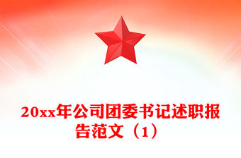 20xx年公司團(tuán)委書記述職報(bào)告范文（1）