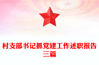 村支部書記抓黨建工作述職報告三篇