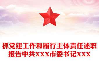 抓黨建工作和履行主體責任述職報告中共XXX市委書記XXX