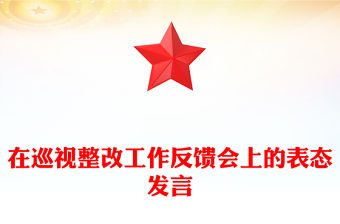 在巡視整改工作反饋會(huì)上的表態(tài)發(fā)言