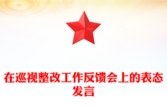 在巡視整改工作反饋會(huì)上的表態(tài)發(fā)言