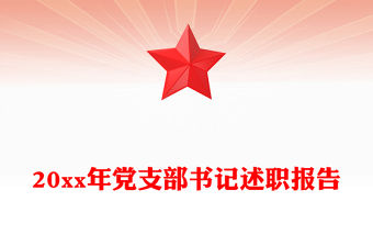 20xx年黨支部書記述職報告