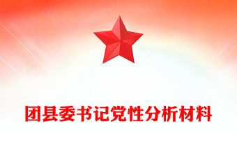 團縣委書記黨性分析材料