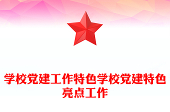 學(xué)校黨建工作特色學(xué)校黨建特色亮點工作