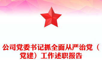 公司黨委書記抓全面從嚴(yán)治黨（黨建）工作述職報告