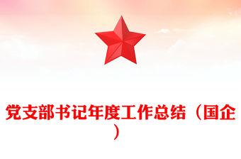 黨支部書(shū)記年度工作總結(jié)（國(guó)企）