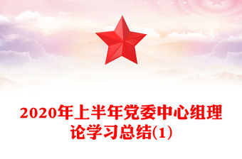 2020年上半年黨委中心組理論學習總結(1)