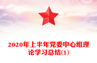 2020年上半年黨委中心組理論學習總結(1)