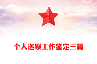 個(gè)人巡察工作鑒定三篇