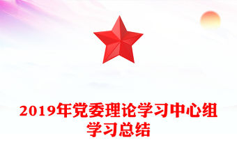 2019年黨委理論學(xué)習(xí)中心組學(xué)習(xí)總結(jié)