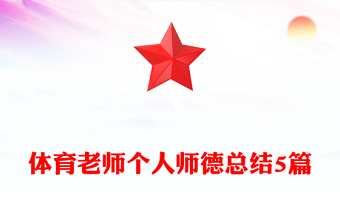 體育老師個人師德總結5篇
