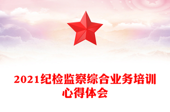 2021紀檢監(jiān)察綜合業(yè)務培訓心得體會