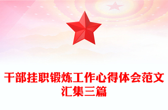 干部掛職鍛煉工作心得體會范文匯集三篇