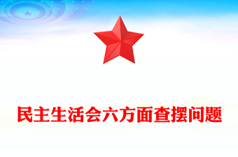 民主生活會六方面查擺問題