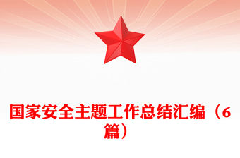 國家安全主題工作總結匯編（6篇）