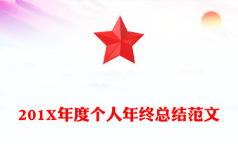 201X年度個人年終總結范文