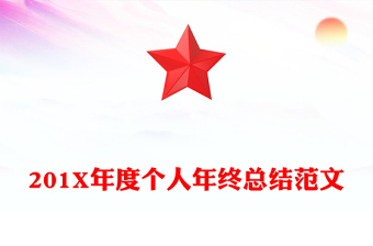201X年度個(gè)人年終總結(jié)范文